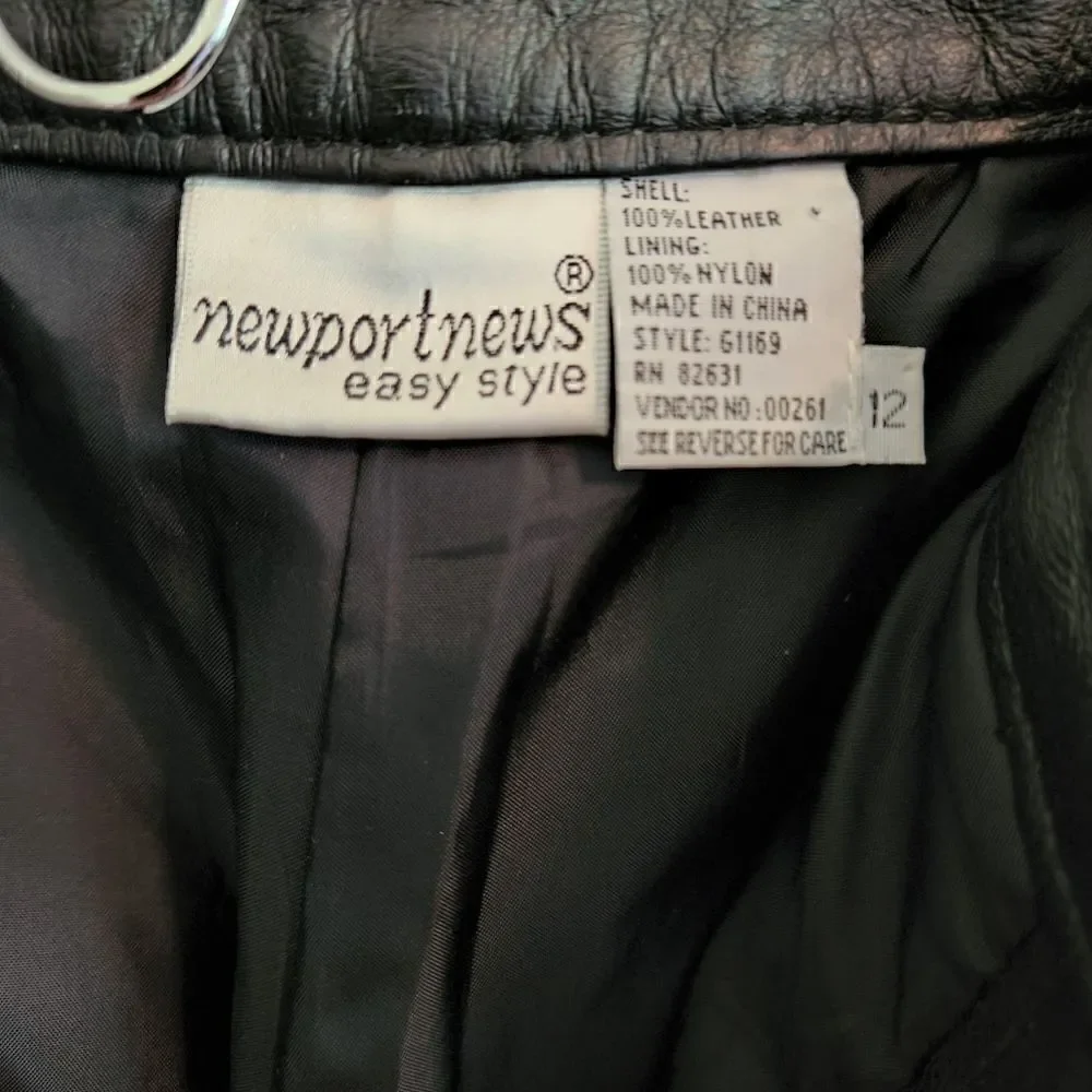‎NEWPORT News Women's Vintage Black Leather Pants